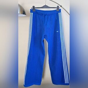 NWT ADIDAS Originals Premium Crochet Track Blue Pants Size:L